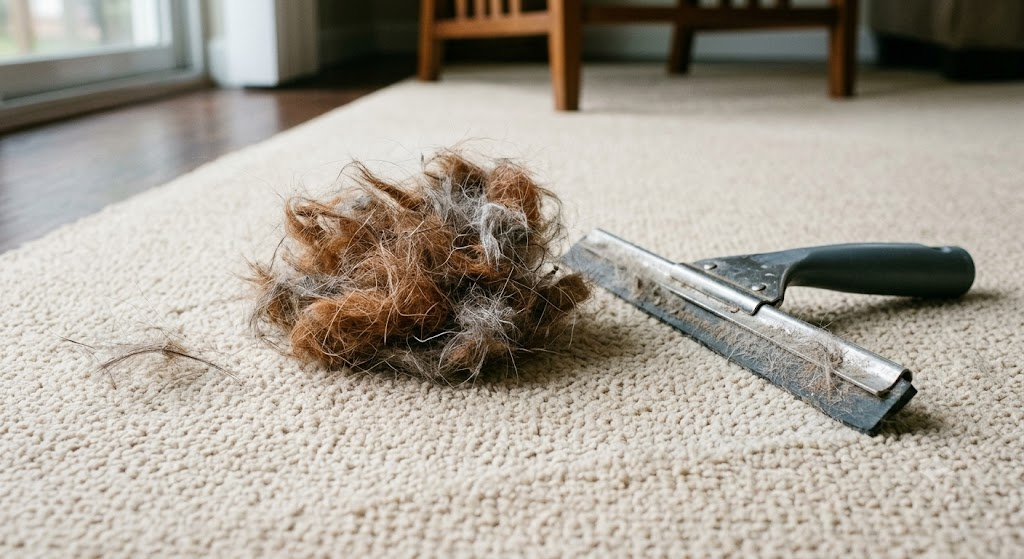 Remove Deep Pet Hair from Carpets