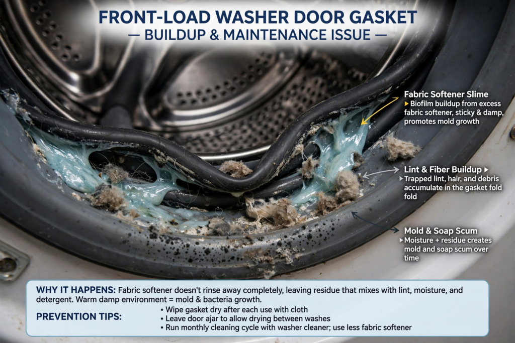 fabric softener build up in washing machine