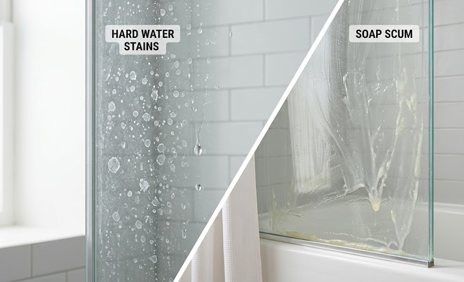 Hard Water Stains vs. Soap Scum