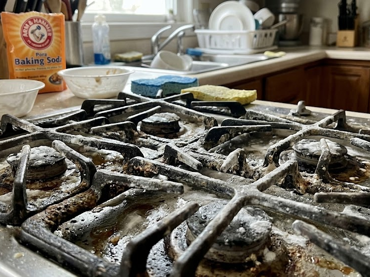 clean a gas stove naturally